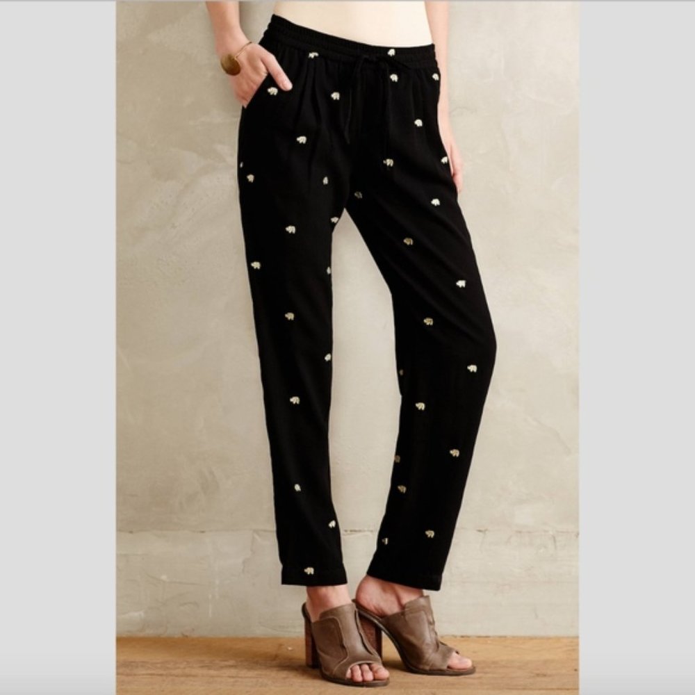 Anthro Tolani Gold Elephant Trouser S